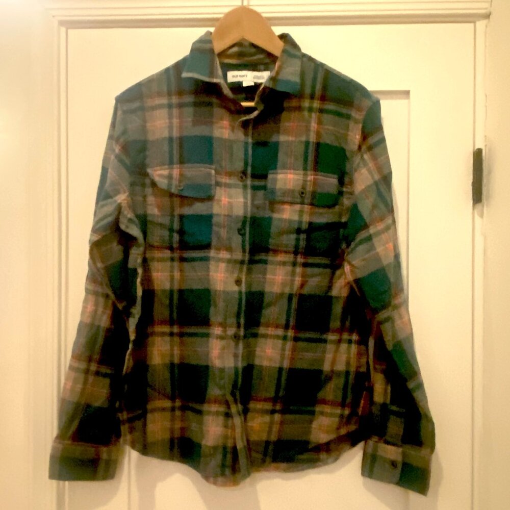 NWT Old Navy Mens M Flannel Plaid Shirt